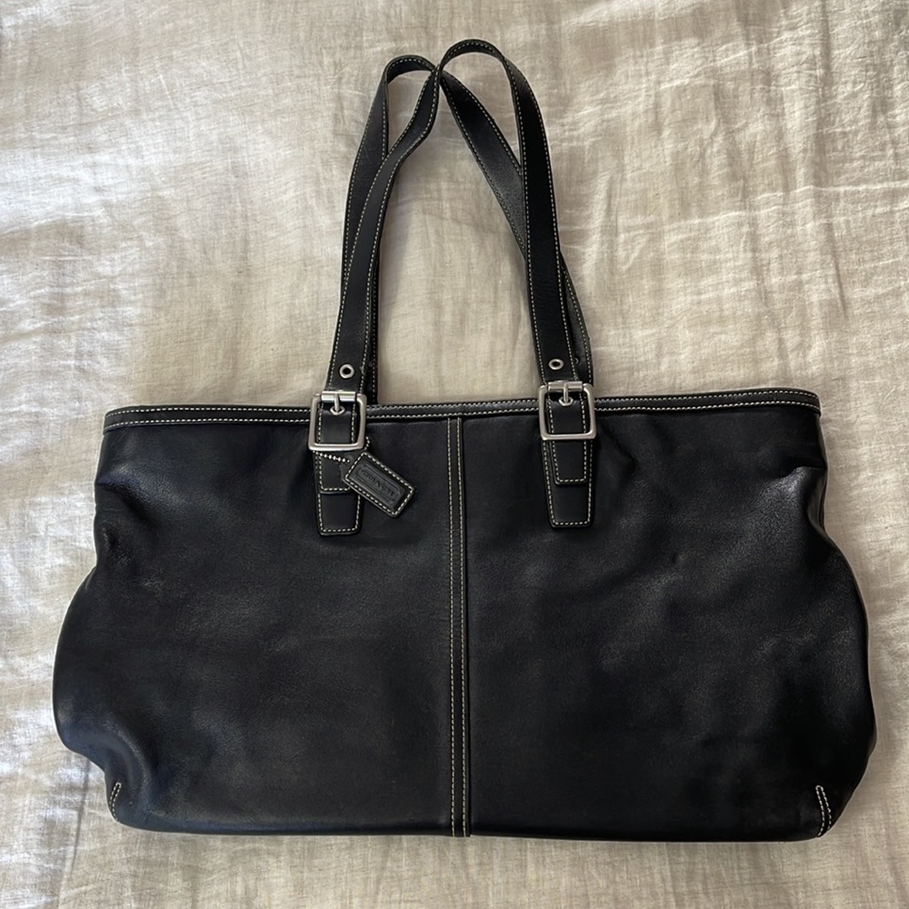 Coach leather tote - Picture 2 of 6